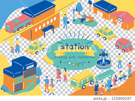 Scenery in front of the station 120800287