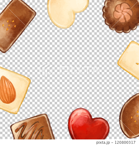 手繪巧克力方格 120800317