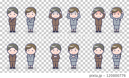 Senior men and women in suits 05 120800776