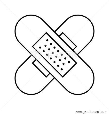絆創膏の手当 アイコン 絆創膏の手当 アイコン 120801026