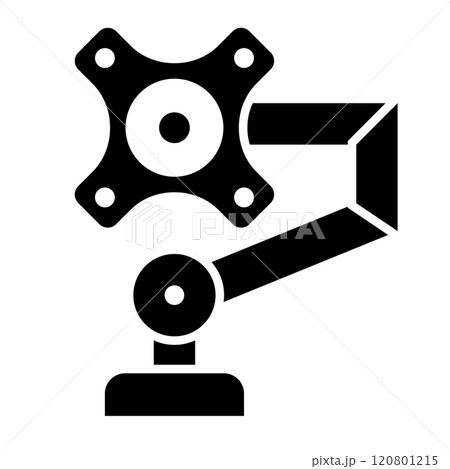 モニターアームのシルエット モニターアームのシルエット 120801215