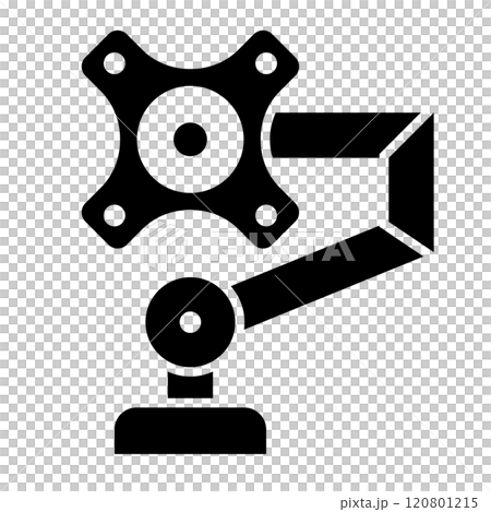 モニターアームのシルエット モニターアームのシルエット 120801215