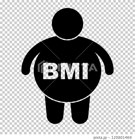 BMI silhouette of a fat person BMI silhouette of a fat person 120801469