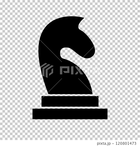 チェスのナイト シルエットアイコン シンプル 120801473