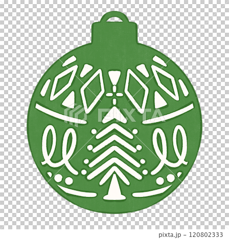 green christmas tree ornaments 120802333