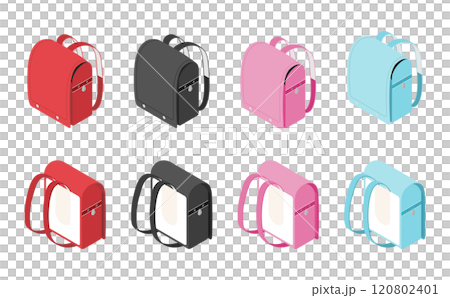 Isometric illustration: School bag Isometric illustration: School bag 120802401