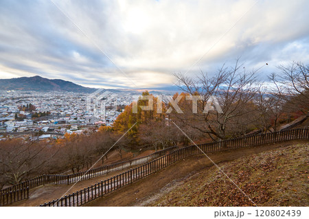 Cityscape of Fujiyoshida town in winter Cityscape of Fujiyoshida town in winter 120802439