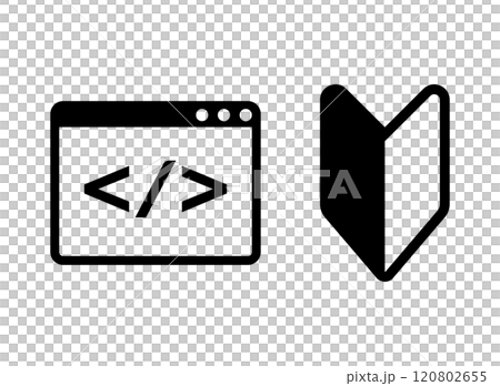 Programming beginner icon Programming beginner icon 120802655