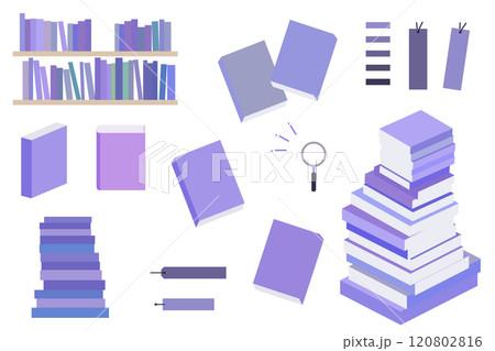 色々な形状の本のイラストセット 書籍 書店 アイコン 挿絵 色々な形状の本のイラストセット 書籍 書店 アイコン 挿絵 120802816