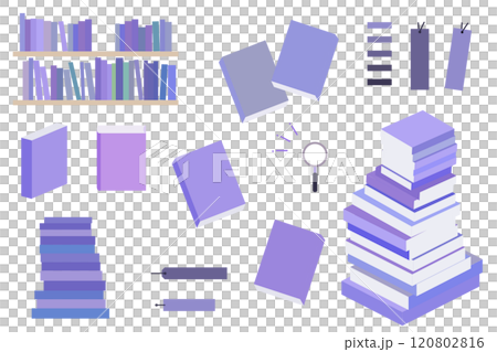 色々な形状の本のイラストセット 書籍 書店 アイコン 挿絵 色々な形状の本のイラストセット 書籍 書店 アイコン 挿絵 120802816