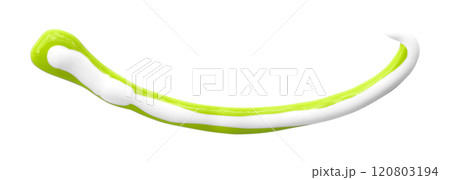 green watercolor drop zigzag isolated on white background 120803194