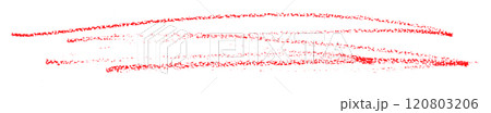Red pencil strokes isolated on white background. Red pencil strokes isolated on white background. 120803206