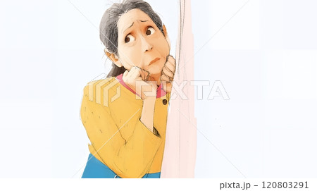 情緒不安定で少し認知障害のある初老の女性
