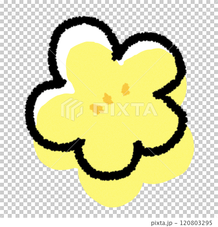 簡單可愛的白梅花的變形插圖 120803295