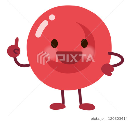 赤血球キャラクター　細胞浸透　医療 120803414