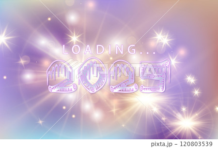 A beautiful New Year 2025 graphic showcasing cheerful designs and bright colors 120803539