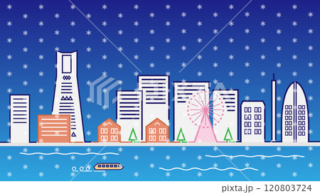 雪の「みなとみらい」 雪の「みなとみらい」 120803724