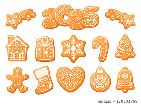 Gingerbread Cookies Set 120803769