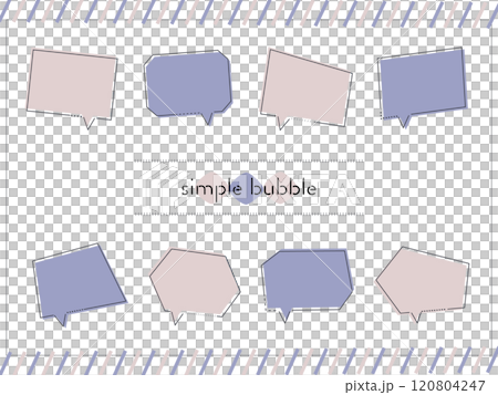 Simple line frame speech bubble 120804247