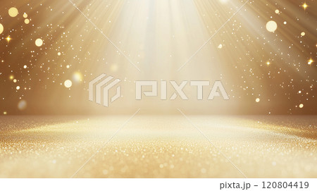A shimmering golden background with soft light rays and sparkling particles, creating a magical and ethereal atmosphere. A shimmering golden background with soft light rays and sparkling particles, creating a magical and ethereal atmosphere. 120804419