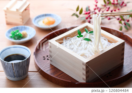 シンプルな味わい　茹でたての釜揚げうどん 120804484