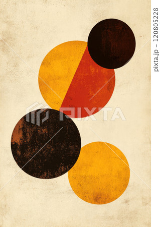 Abstract Retro Circles on Textured Background Abstract Retro Circles on Textured Background 120805228