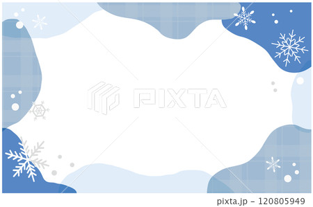 冬の森のかわいい背景イラスト素材 冬の森のかわいい背景イラスト素材 120805949