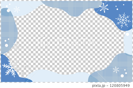 冬の森のかわいい背景イラスト素材 冬の森のかわいい背景イラスト素材 120805949