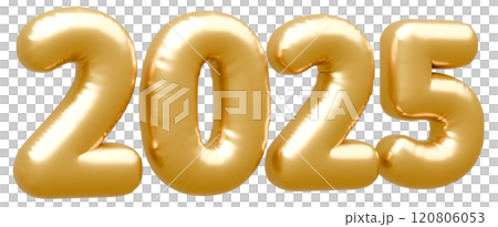 3D圖像_字母氣球_2025_gold 3D圖像_字母氣球_2025_gold 120806053