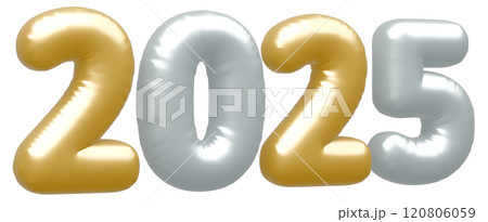 3D画像_文字風船_2025 3D画像_文字風船_2025 120806059