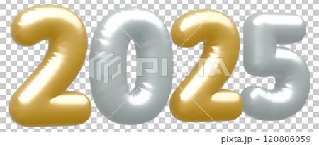 3D画像_文字風船_2025 3D画像_文字風船_2025 120806059