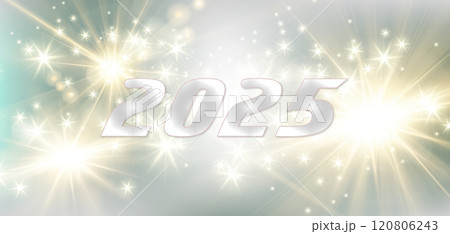 Happy New Year on the beautiful 2025 Illustration design Happy New Year on the beautiful 2025 Illustration design 120806243