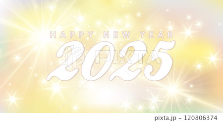 Happy New Year on the beautiful 2025 Illustration design 120806374