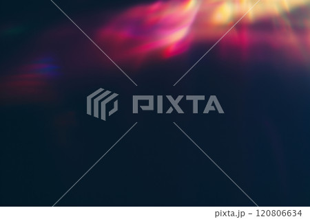Abstract Colorful Light Leaks on Dark Background for Modern Design Concepts and Creative Advertising 120806634