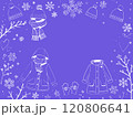 minimalistic Contour drawing of winter clothes on a monochrome background. High quality illustration 120806641