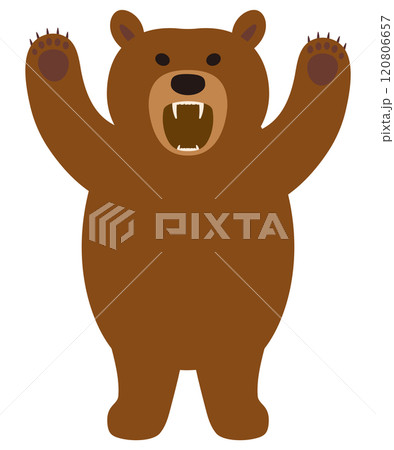襲いかかるクマのイラスト 120806657