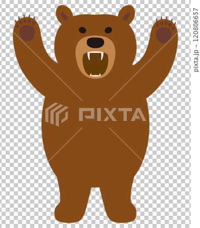 襲いかかるクマのイラスト 120806657