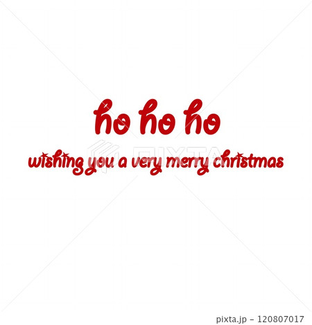 メリークリスマス　ho ho ho　白背景　 120807017
