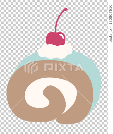 かわいいロールケーキのベクターイラスト 120807616