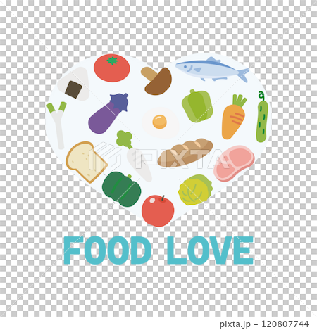 いろいろな食品のイラスト素材 いろいろな食品のイラスト素材 120807744