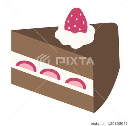 かわいいショートケーキのベクターイラスト 120808075