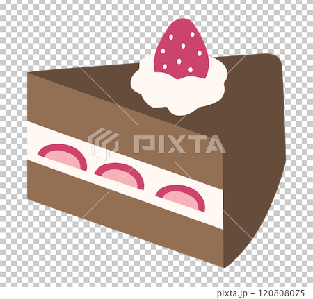 かわいいショートケーキのベクターイラスト 120808075