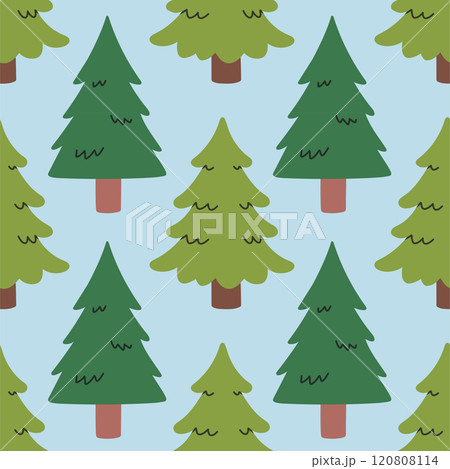 Fir seamless pattern, evergreen plant, spruce cedar background, New Year pattern for wrapping paper, postcard, banner 120808114