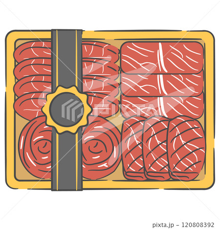 Korean Holiday Gift Set Illustration Korean Holiday Gift Set Illustration 120808392
