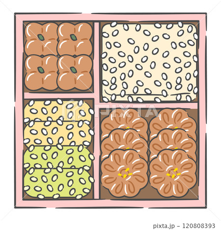 Korean Holiday Gift Set Illustration 120808393