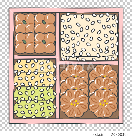 Korean Holiday Gift Set Illustration 120808393