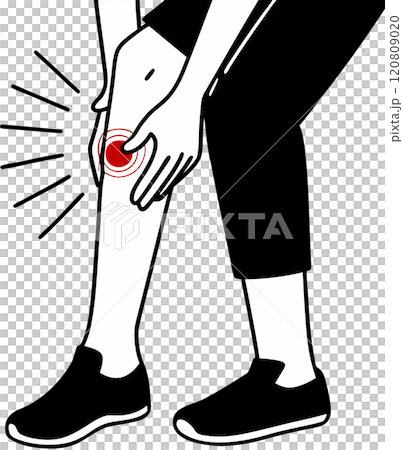 a young woman with knee pain a young woman with knee pain 120809020