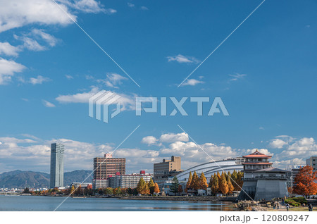 琵琶湖岸風景 大津市浜大津 琵琶湖岸風景 大津市浜大津 120809247