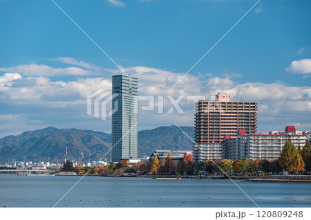 琵琶湖岸風景 大津市浜大津 琵琶湖岸風景 大津市浜大津 120809248