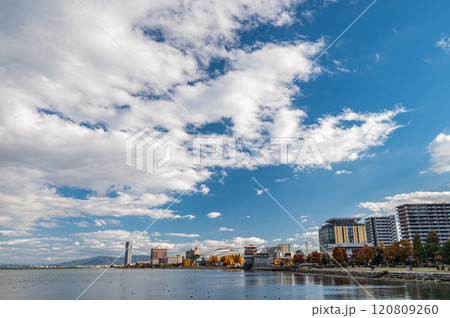 琵琶湖岸風景 大津市浜大津 琵琶湖岸風景 大津市浜大津 120809260